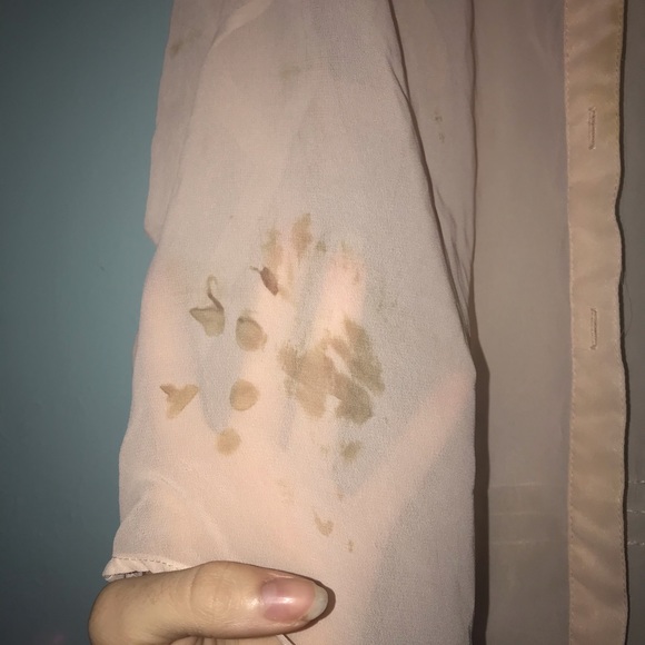 Semi sheer pink large button up by truth - Picture 3 of 8